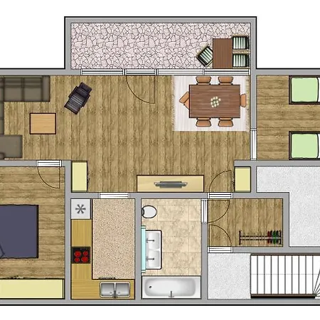 公寓 Lindenschloesschen & Schlossgarten 加爾米施-帕滕基興